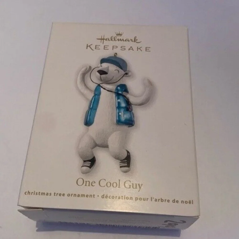 Retired Hallmark Ornament One Cool Guy Polar bear 2012 Boxed